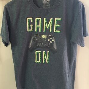 Gildan Gray 'Game On' T-Shirt